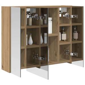 Koupelnová zrcadlová skříň Umělecký dub 60 x 14,5 x 50 cm - obrázek 3