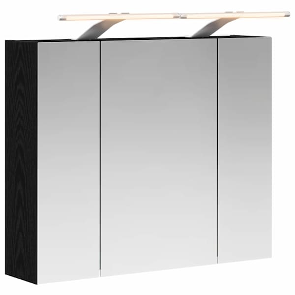 vidaXL Vannitoa peeglikapp Must tamm 60 x 14,5 x 50 cm Tehispuit