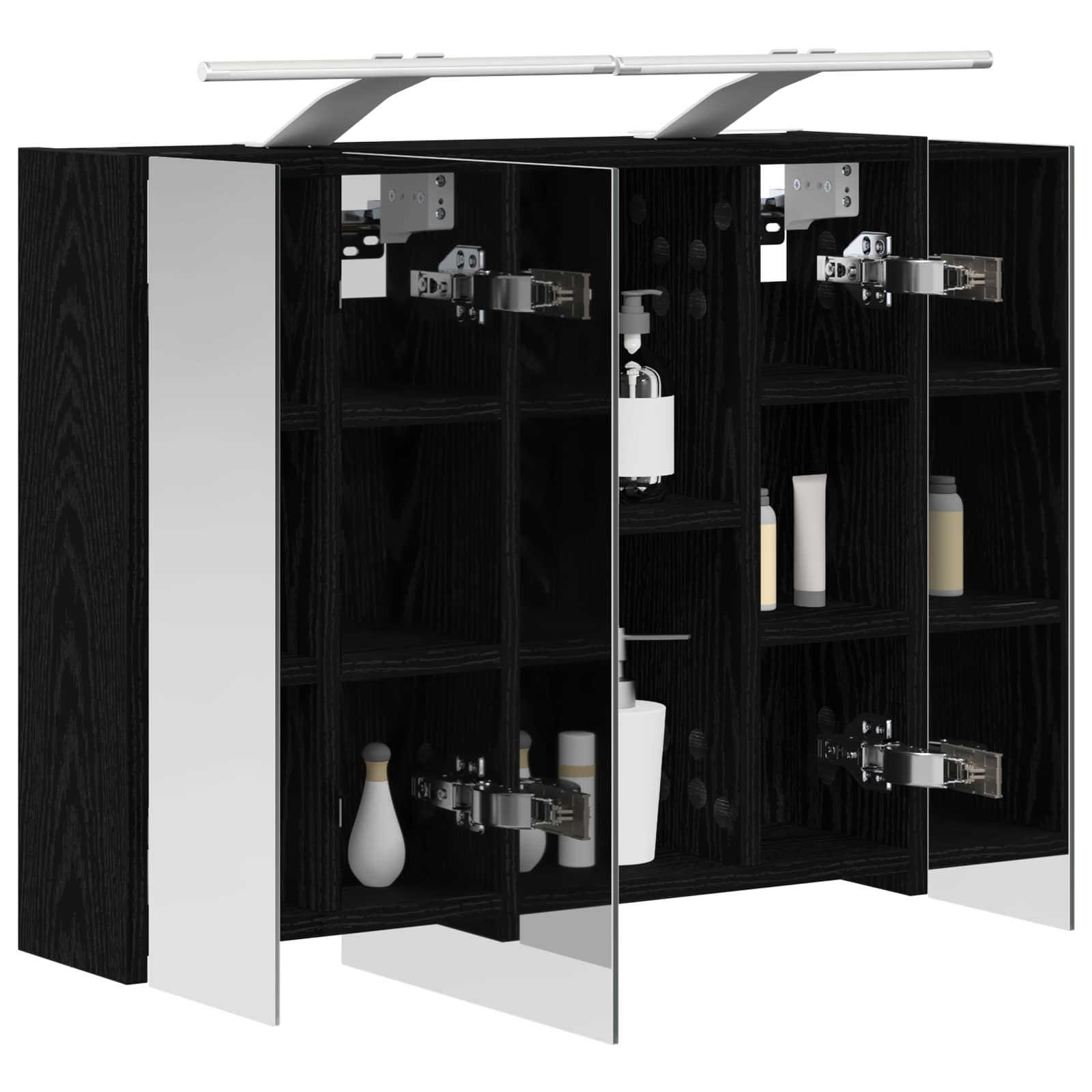 Koupelnová zrcadlová skříň Černý dub 60 x 14,5 x 50 cm - obrázek 3