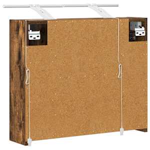 Koupelnová zrcadlová skříň Kouřový dub 60 x 14,5 x 50 cm - obrázek 9