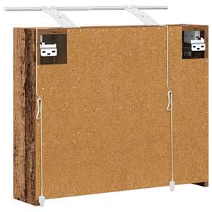 Koupelnová zrcadlová skříň Staré dřevo 60 x 14,5 x 50 cm - obrázek 9