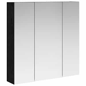 vidaXL Vannitoa peeglikapp Must tamm 70 x 14,5 x 70 cm Tehispuit