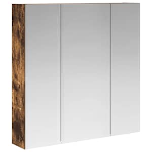 Koupelnová zrcadlová skříň Kouřový dub 70 x 14,5 x 70 cm - obrázek 2