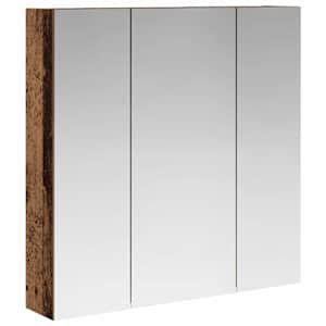 Koupelnová zrcadlová skříň Staré dřevo 70 x 14,5 x 70 cm - obrázek 2