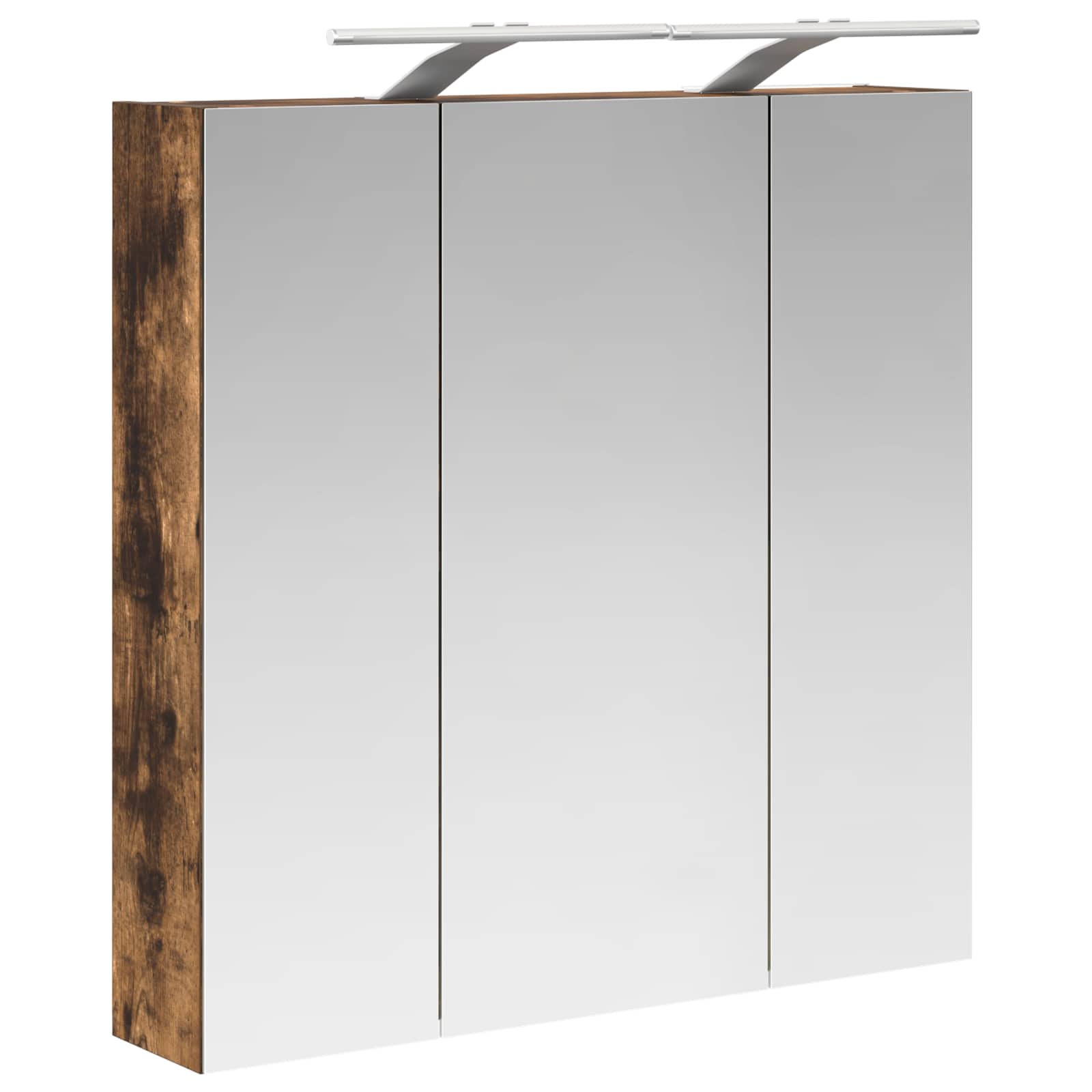 Koupelnová zrcadlová skříň Kouřový dub 70 x 14,5 x 70 cm - obrázek 5