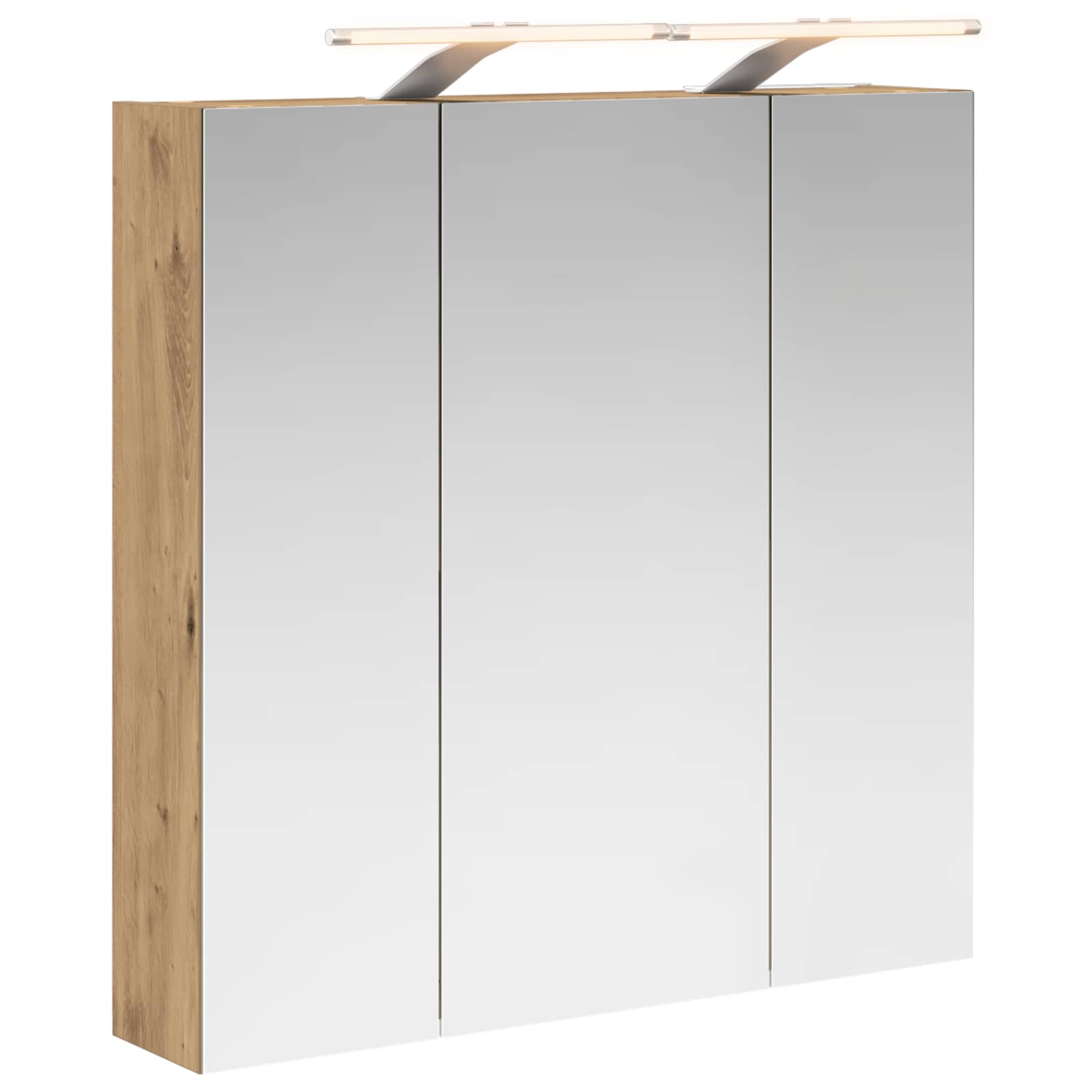 Koupelnová zrcadlová skříň Umělecký dub 70 x 14,5 x 70 cm - obrázek 2