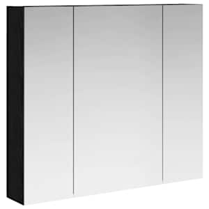 Koupelnová zrcadlová skříň s policí Černý dub 80 x 14.5 x 70 cm - obrázek 2
