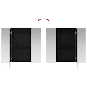 Koupelnová zrcadlová skříň s policí Černý dub 80 x 14.5 x 70 cm - obrázek 10