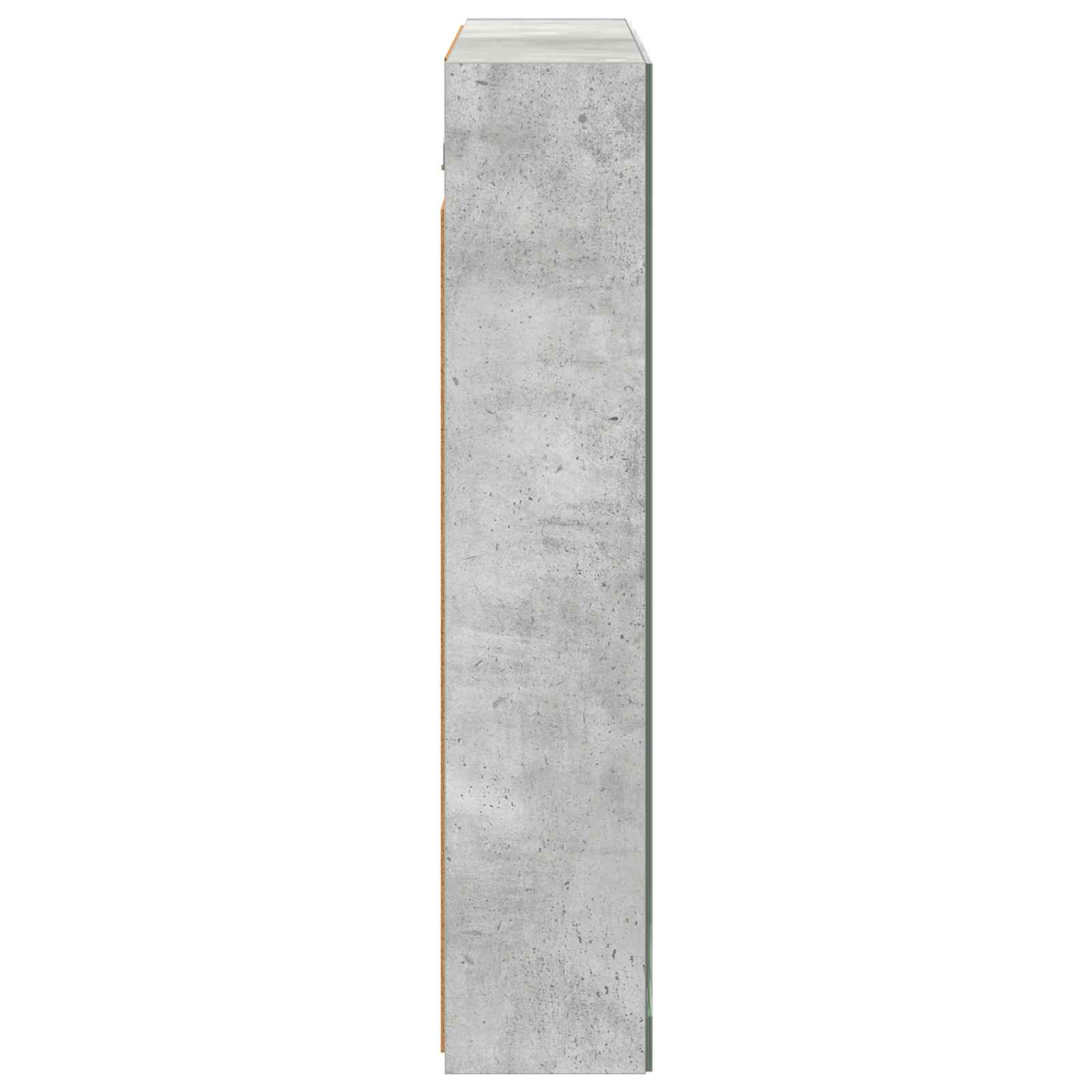 Koupelnová zrcadlová skříň Betonově šedá 80 x 14.5 x 70 cm - obrázek 7