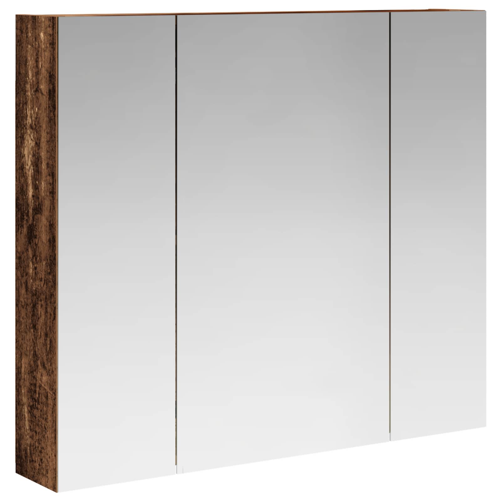 Koupelnová zrcadlová skříň Staré dřevo 80 x 14.5 x 70 cm - obrázek 2
