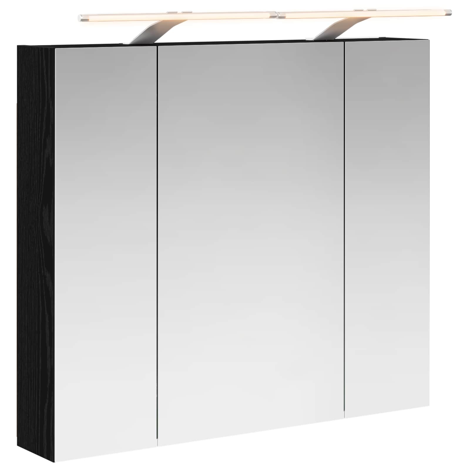 Koupelnová zrcadlová skříň s policí Černý dub 80 x 14.5 x 70 cm - obrázek 2