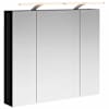 vidaXL Vannitoa peeglikapp Must tamm 80 x 14.5 x 70 cm Tehispuit