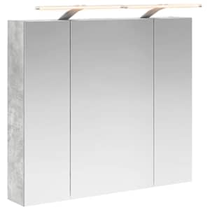 Koupelnová zrcadlová skříň Betonově šedá 80 x 14.5 x 70 cm - obrázek 2