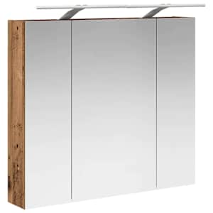 Koupelnová zrcadlová skříň Staré dřevo 80 x 14.5 x 70 cm - obrázek 5