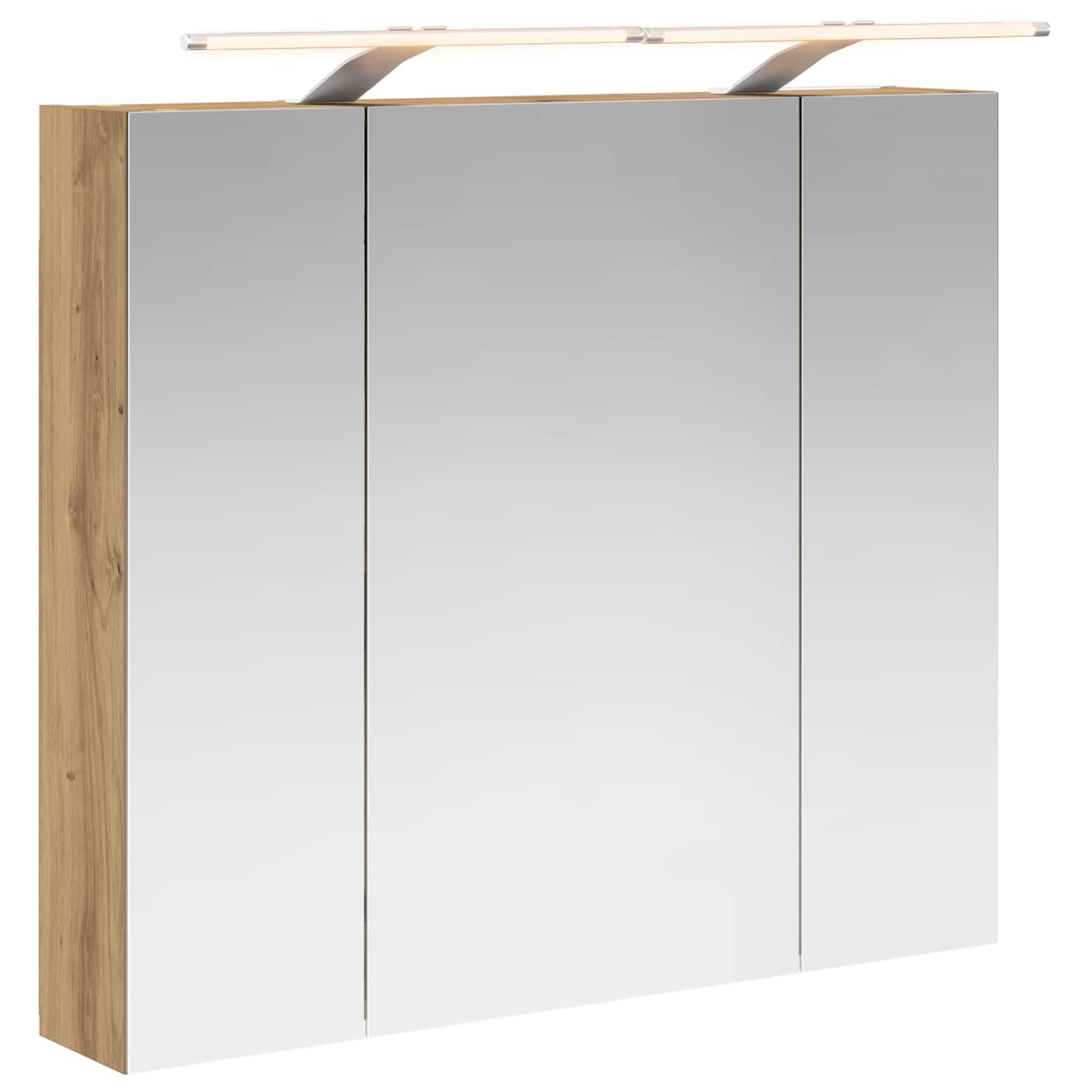 Koupelnová zrcadlová skříň Umělecký dub 80 x 14.5 x 70 cm - obrázek 2