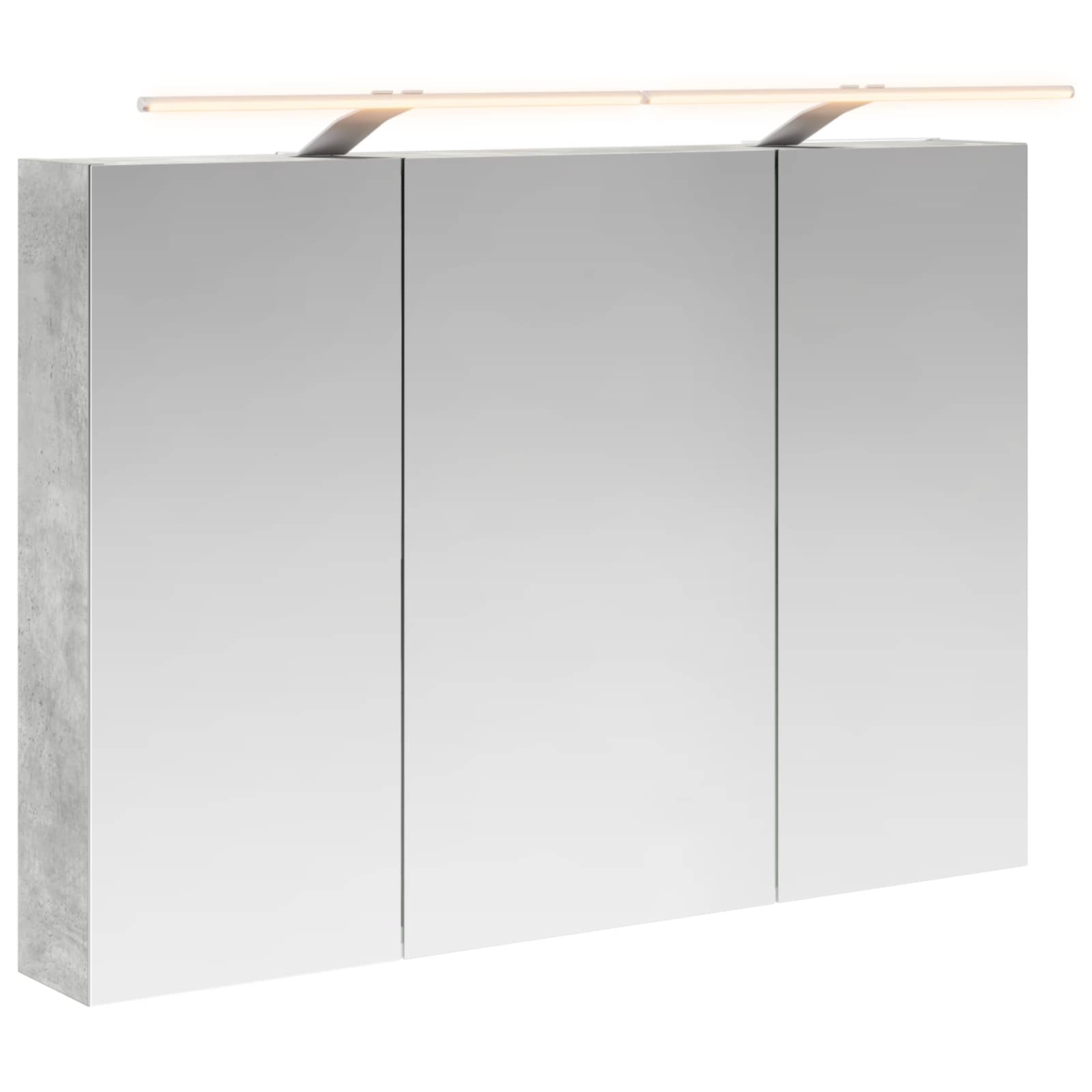 Koupelnová zrcadlová skříň Betonově šedá 100 x 14,5 x 70 cm - obrázek 2