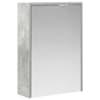 vidaXL Vannitoa peeglikapp Betoonhall 43 x 16 x 62.5 cm Tehispuit