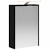 vidaXL Vannitoa peeglikapp Must tamm 43 x 16 x 62.5 cm Tehispuit