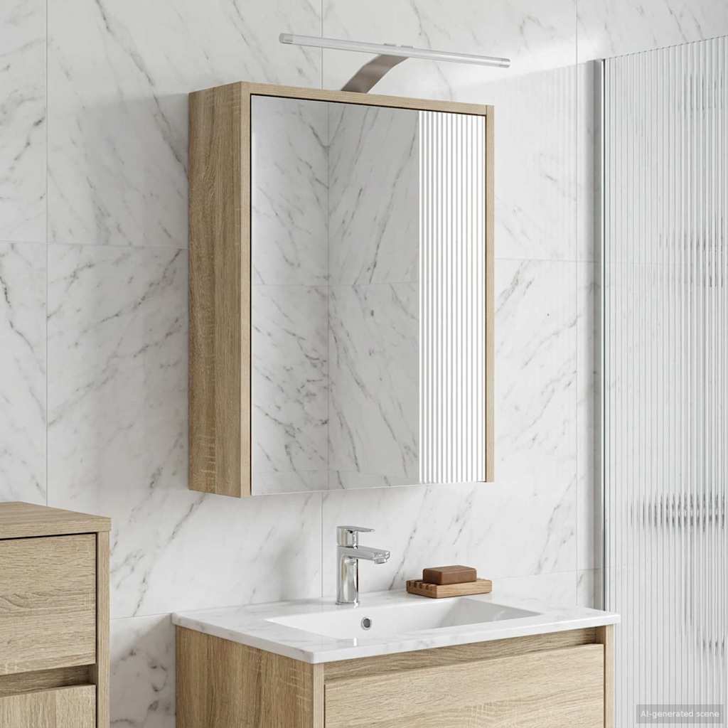 Vannitoa peeglikapp Sonoma tamm 43 x 16 x 62.5 cm Tehispuit