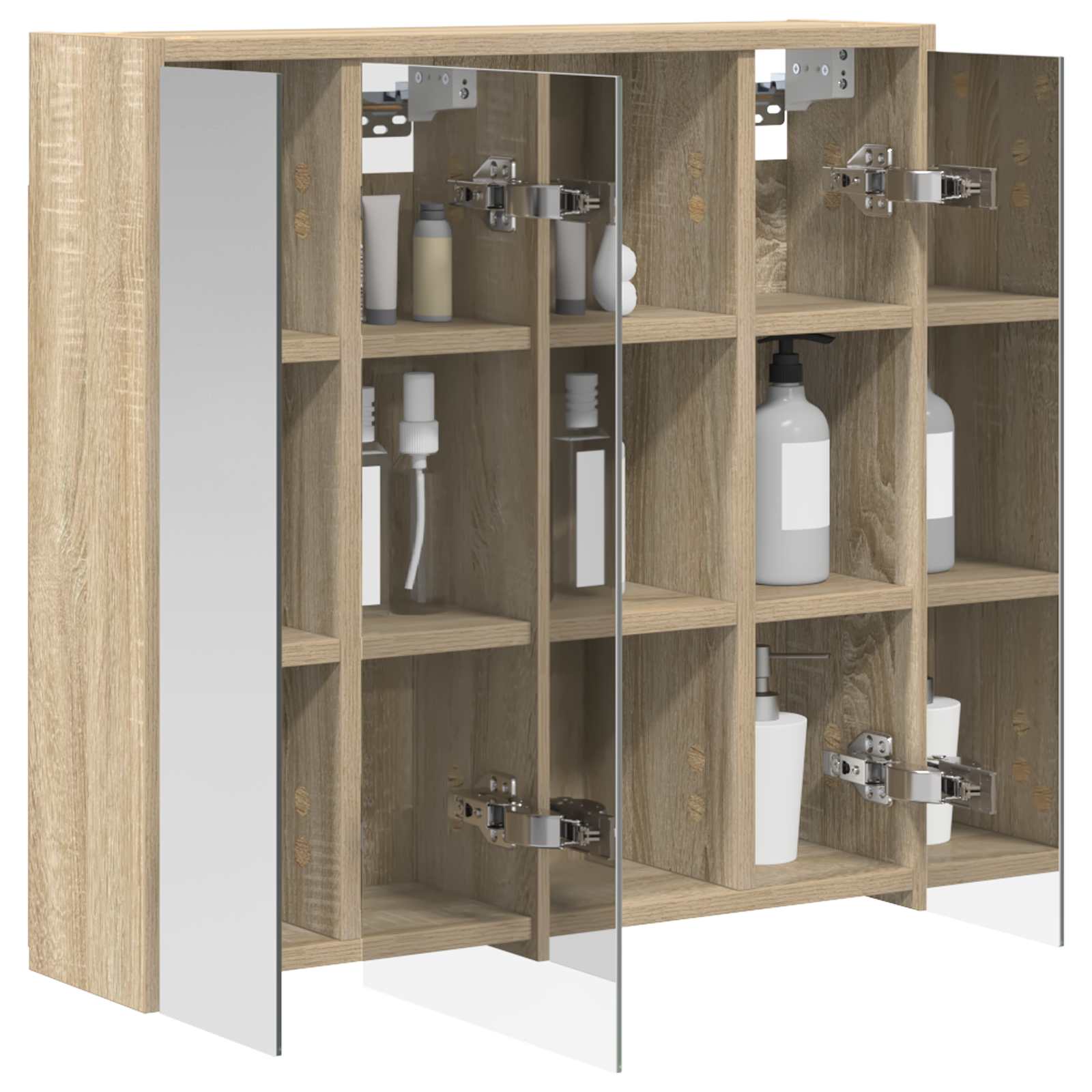 Koupelnová zrcadlová skříň Sonoma dub 63,5 x 16 x 62,5 cm - obrázek 3