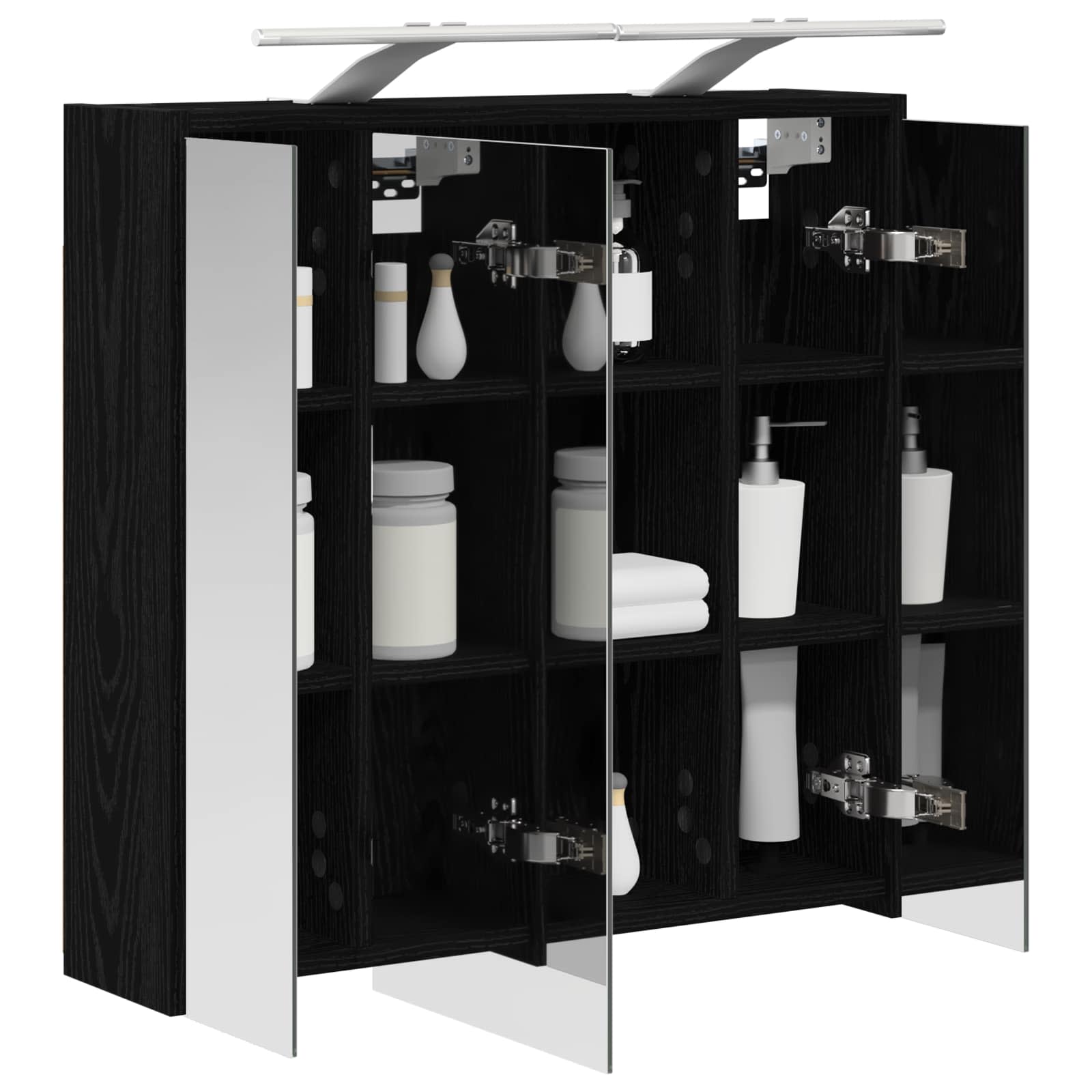 Koupelnová zrcadlová skříň Černý dub 63,5 x 16 x 62,5 cm - obrázek 3