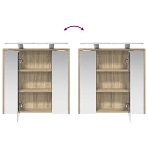 Koupelnová zrcadlová skříň Sonoma dub 63,5 x 16 x 62,5 cm - obrázek 12