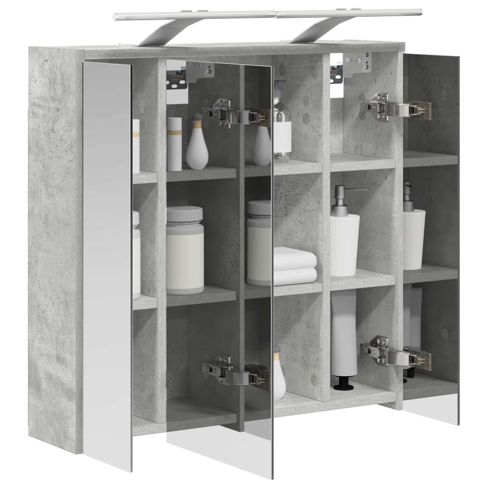 Koupelnová zrcadlová skříň Betonově šedá 63,5 x 16 x 62,5 cm - obrázek 3