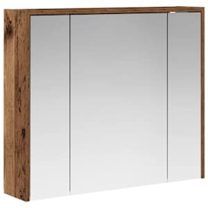 Koupelnová zrcadlová skříň Staré dřevo 73,5 x 16 x 62,5 cm - obrázek 2