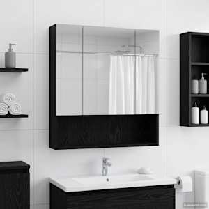 Koupelnová zrcadlová skříň s policí Černý dub 60 x 14.5 x 70 cm - obrázek 1