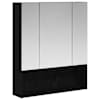 vidaXL Vannitoa peeglikapp Must tamm 60 x 14.5 x 70 cm Tehispuit