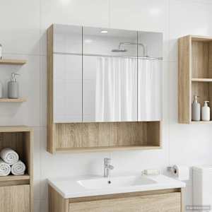 Koupelnová zrcadlová skříň Sonoma dub 60 x 14.5 x 70 cm - obrázek 1