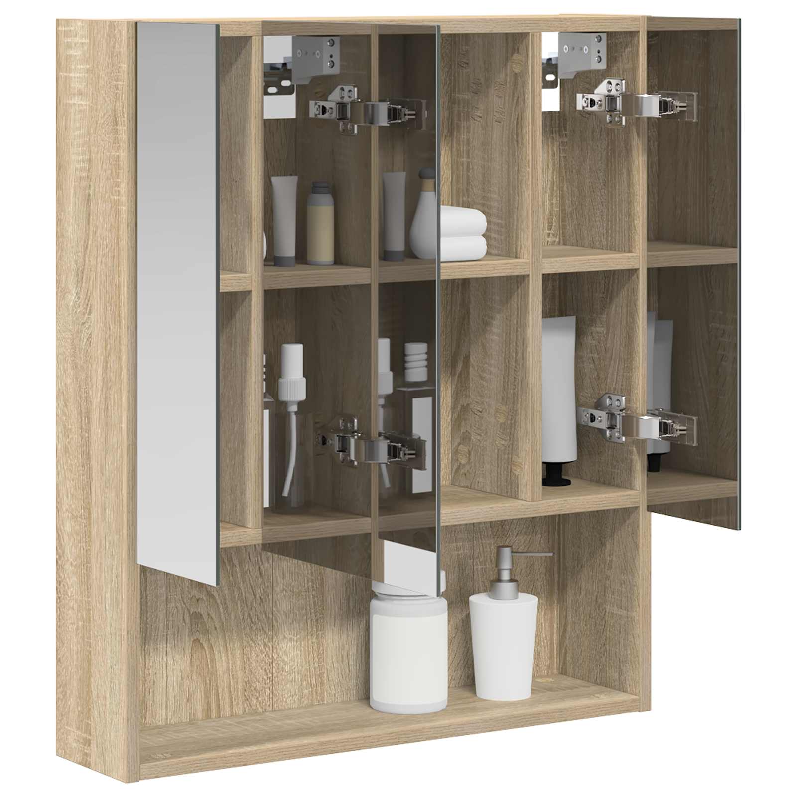 Koupelnová zrcadlová skříň Sonoma dub 60 x 14.5 x 70 cm - obrázek 3
