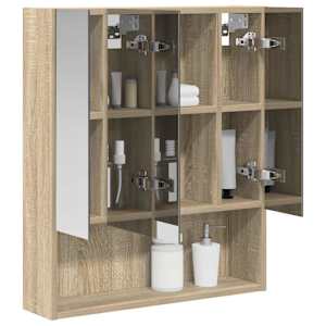 Koupelnová zrcadlová skříň Sonoma dub 60 x 14.5 x 70 cm - obrázek 3