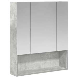 Koupelnová zrcadlová skříň Betonově šedá 60 x 14.5 x 70 cm - obrázek 2