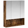 vidaXL Vannitoa peeglikapp Suitsetatud tamm 60 x 14.5 x 70 cm