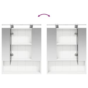 Koupelnová zrcadlová skříň s policí Bílá 60 x 14.5 x 70 cm - obrázek 12