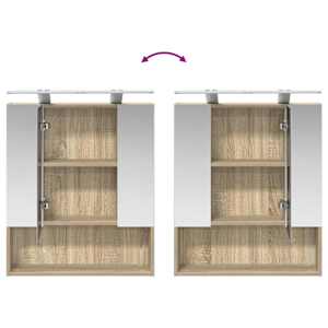Koupelnová zrcadlová skříň Sonoma dub 60 x 14.5 x 70 cm - obrázek 12