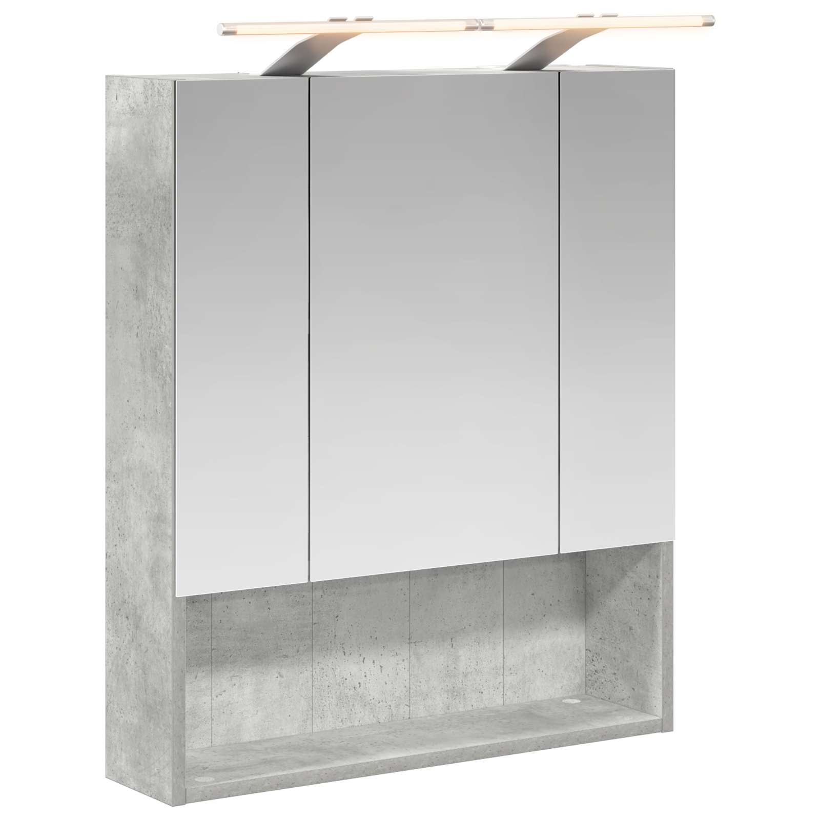 Koupelnová zrcadlová skříň Betonově šedá 60 x 14.5 x 70 cm - obrázek 2
