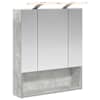 vidaXL Vannitoa peeglikapp Betoonhall 60 x 14.5 x 70 cm Tehispuit