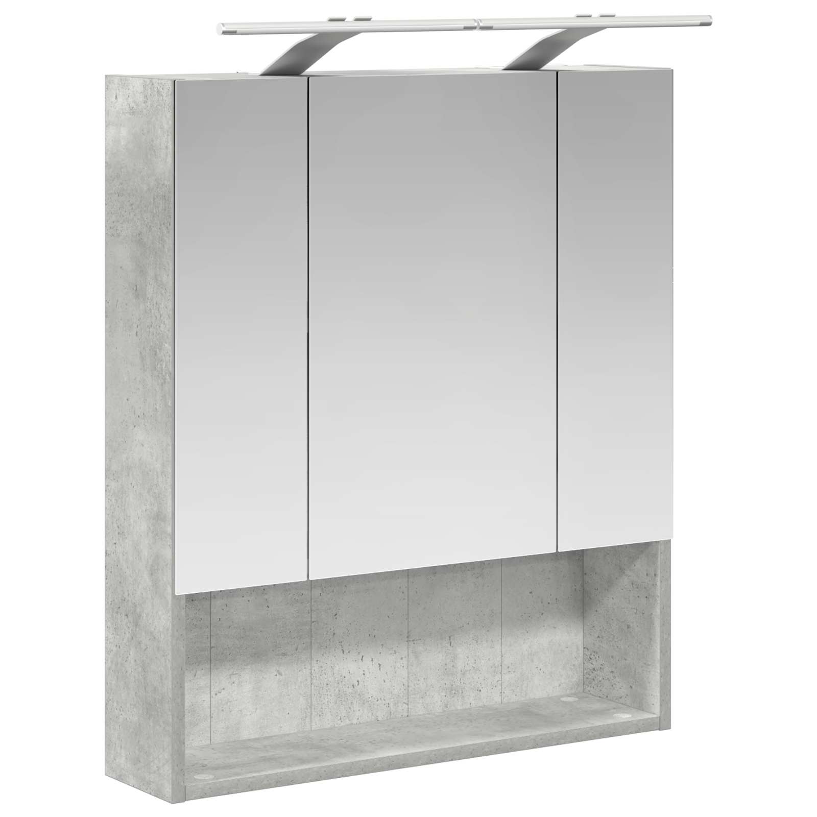 Koupelnová zrcadlová skříň Betonově šedá 60 x 14.5 x 70 cm - obrázek 5