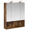 vidaXL Vannitoa peeglikapp Suitsetatud tamm 60 x 14.5 x 70 cm