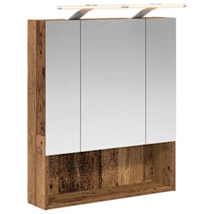 Koupelnová zrcadlová skříň Staré dřevo 60 x 14.5 x 70 cm - obrázek 2