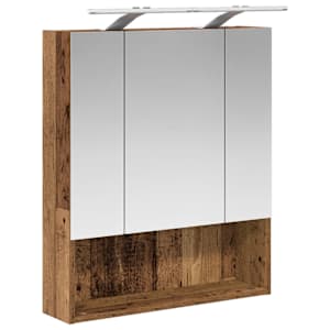 Koupelnová zrcadlová skříň Staré dřevo 60 x 14.5 x 70 cm - obrázek 5