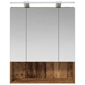 Koupelnová zrcadlová skříň Staré dřevo 60 x 14.5 x 70 cm - obrázek 6