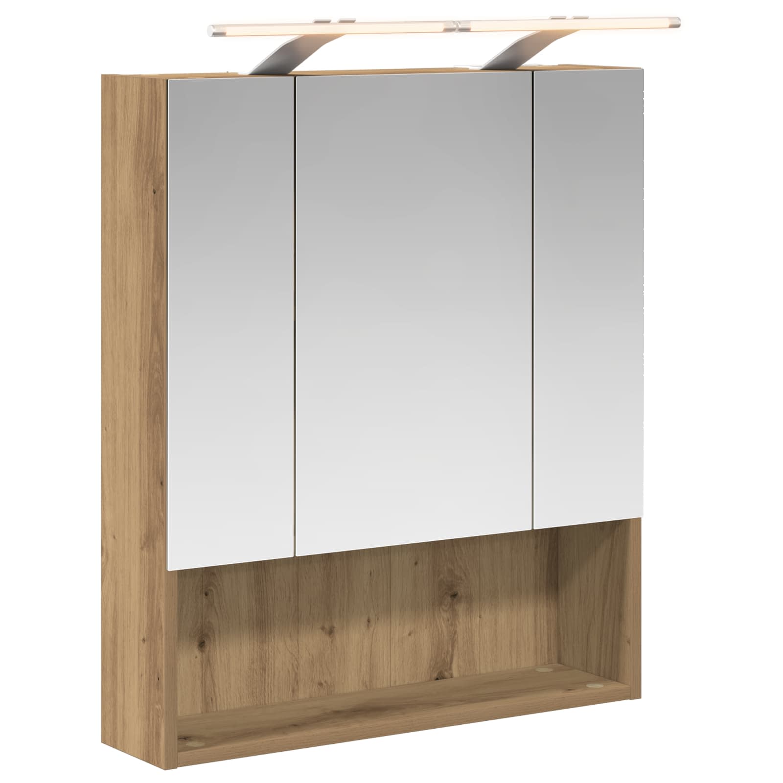 Koupelnová zrcadlová skříň Umělecký dub 60 x 14.5 x 70 cm - obrázek 2