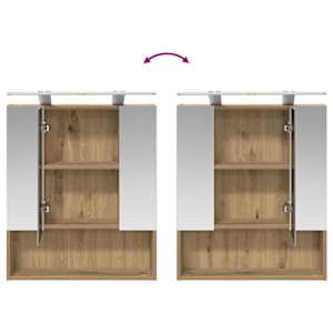 Koupelnová zrcadlová skříň Umělecký dub 60 x 14.5 x 70 cm - obrázek 12