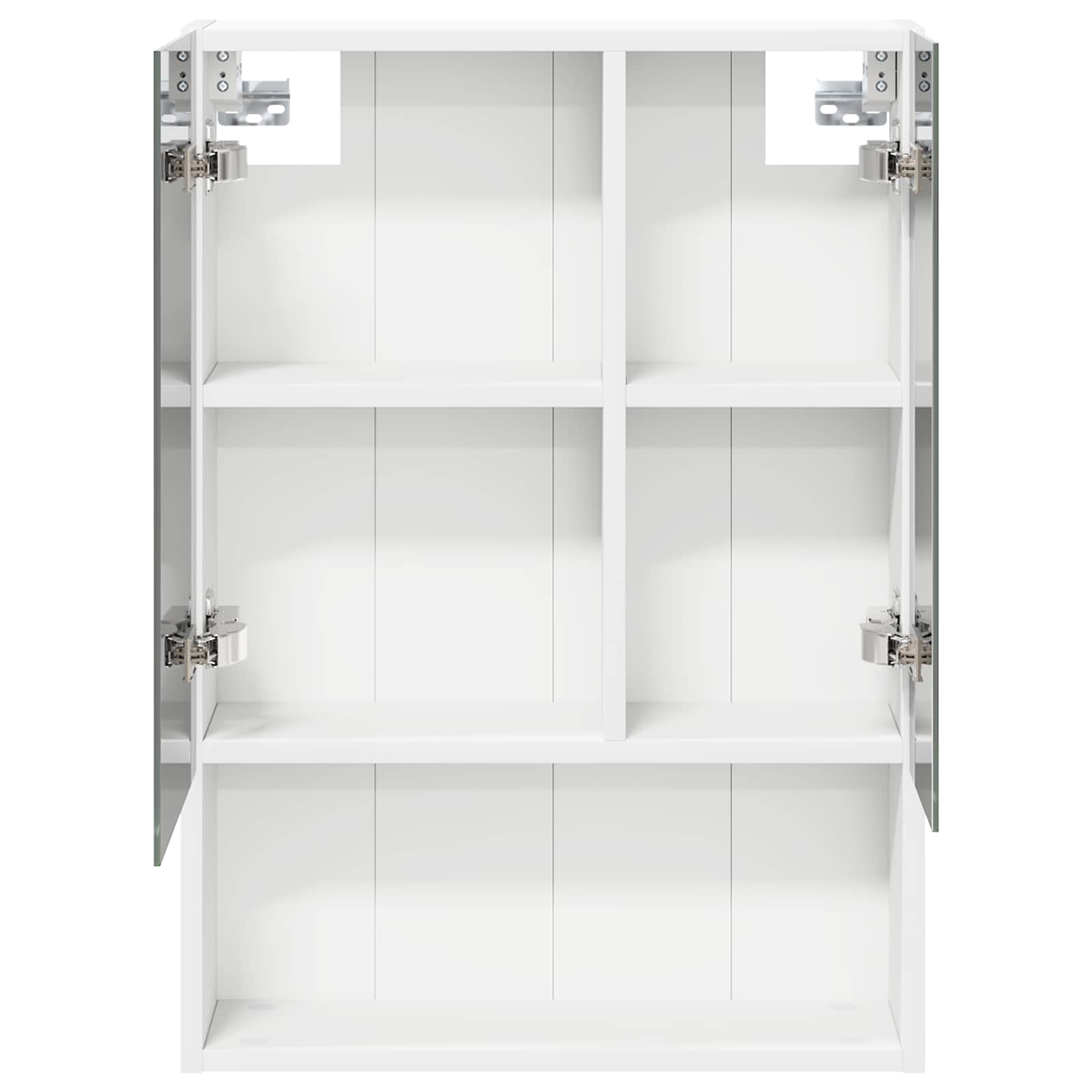Badkamer spiegelkast Wit 50 x 14,5 x 70 cm Bewerkt hout - Afbeelding 6
