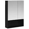 vidaXL Vannitoa peeglikapp Must tamm 50 x 14,5 x 70 cm Tehispuit