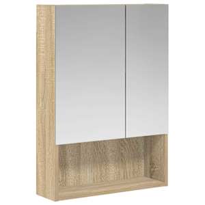 Koupelnová zrcadlová skříň Sonoma dub 50 x 14,5 x 70 cm - obrázek 2