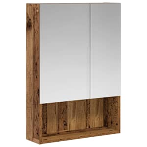 Koupelnová zrcadlová skříň Staré dřevo 50 x 14,5 x 70 cm - obrázek 2